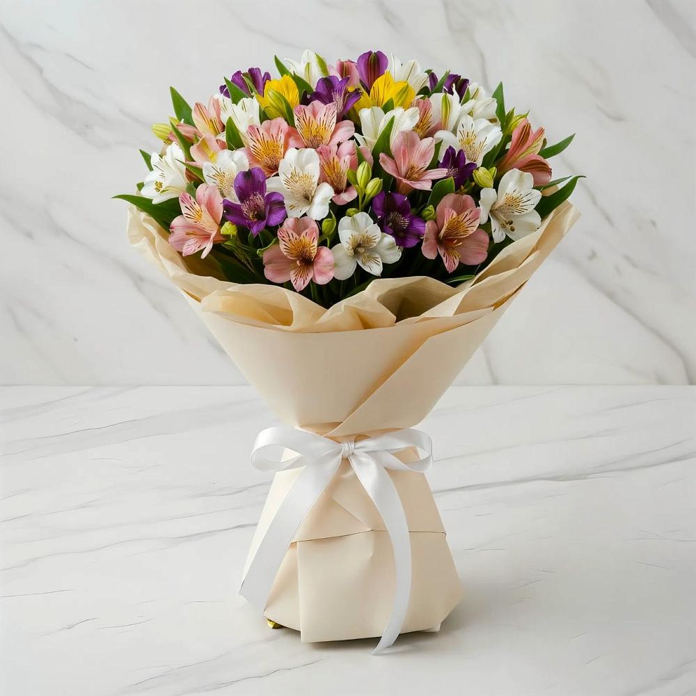 Букет цветов из: Альстромерии в Чамлыкской