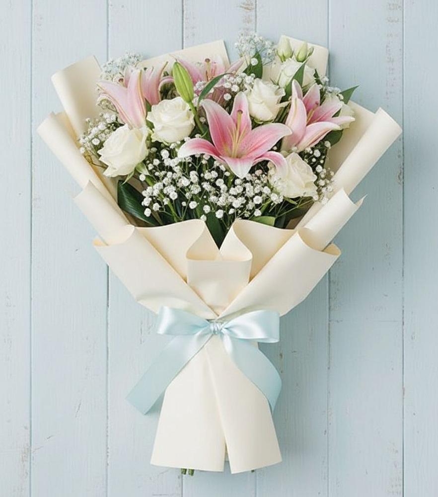 Букет цветов из: Лилии в Чамлыкской