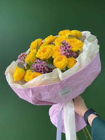 Букет Кустовые желтые розы в Чамлыкской