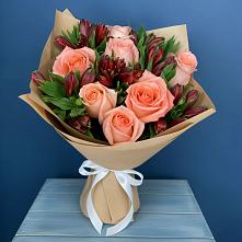 Букет цветов из:  Розы и Альстромерии в Чамлыкской