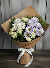 Букет цветов из:  Хризантемы и Розы #REPLACE_PRED# Чамлыкской