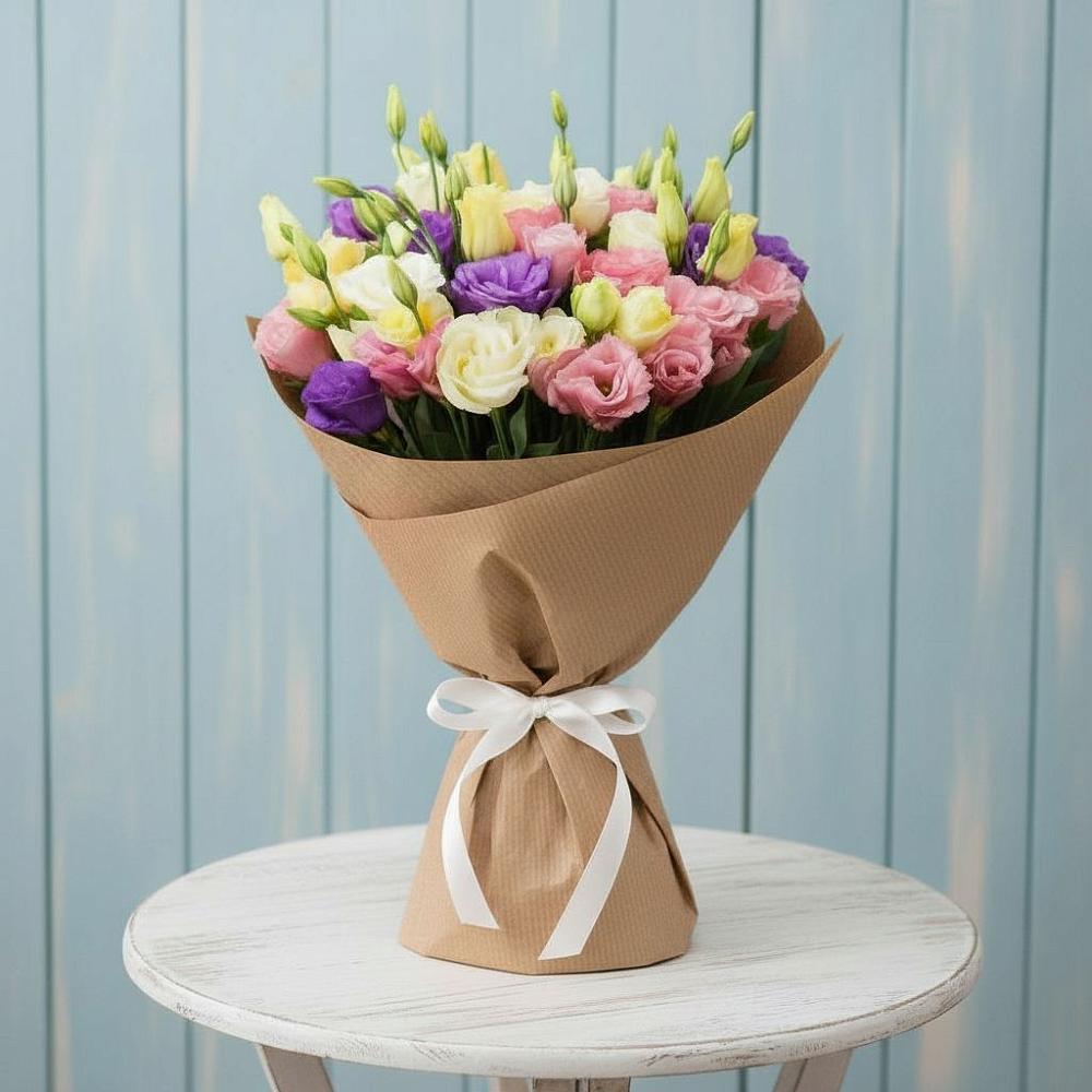 Букет цветов из: Лизиантусы в Чамлыкской