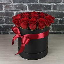 Цветочная композиция из Розы в шляпной коробке в Чамлыкской