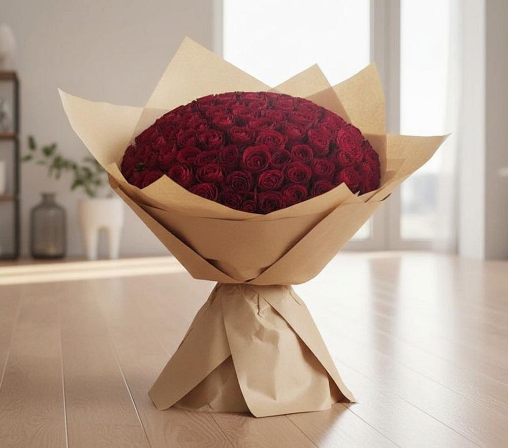 Букет 101 Красная роза в Чамлыкской