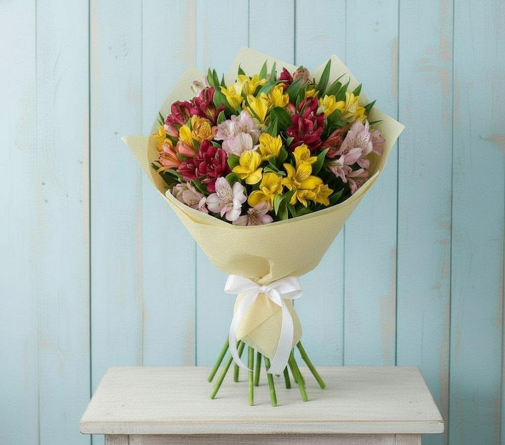 Букет цветов из: Альстромерии в Чамлыкской