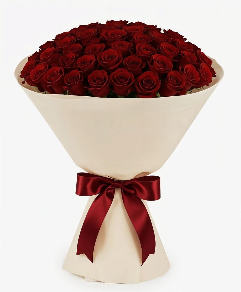 Букет 101 Бордовая роза Блэк Бакарра в Чамлыкской